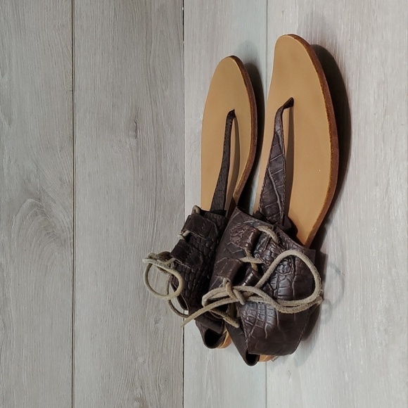 Sorel Women Summer Ankle Leather Lace Up Sandals shoes sz 10.5 - Picture 2 of 12